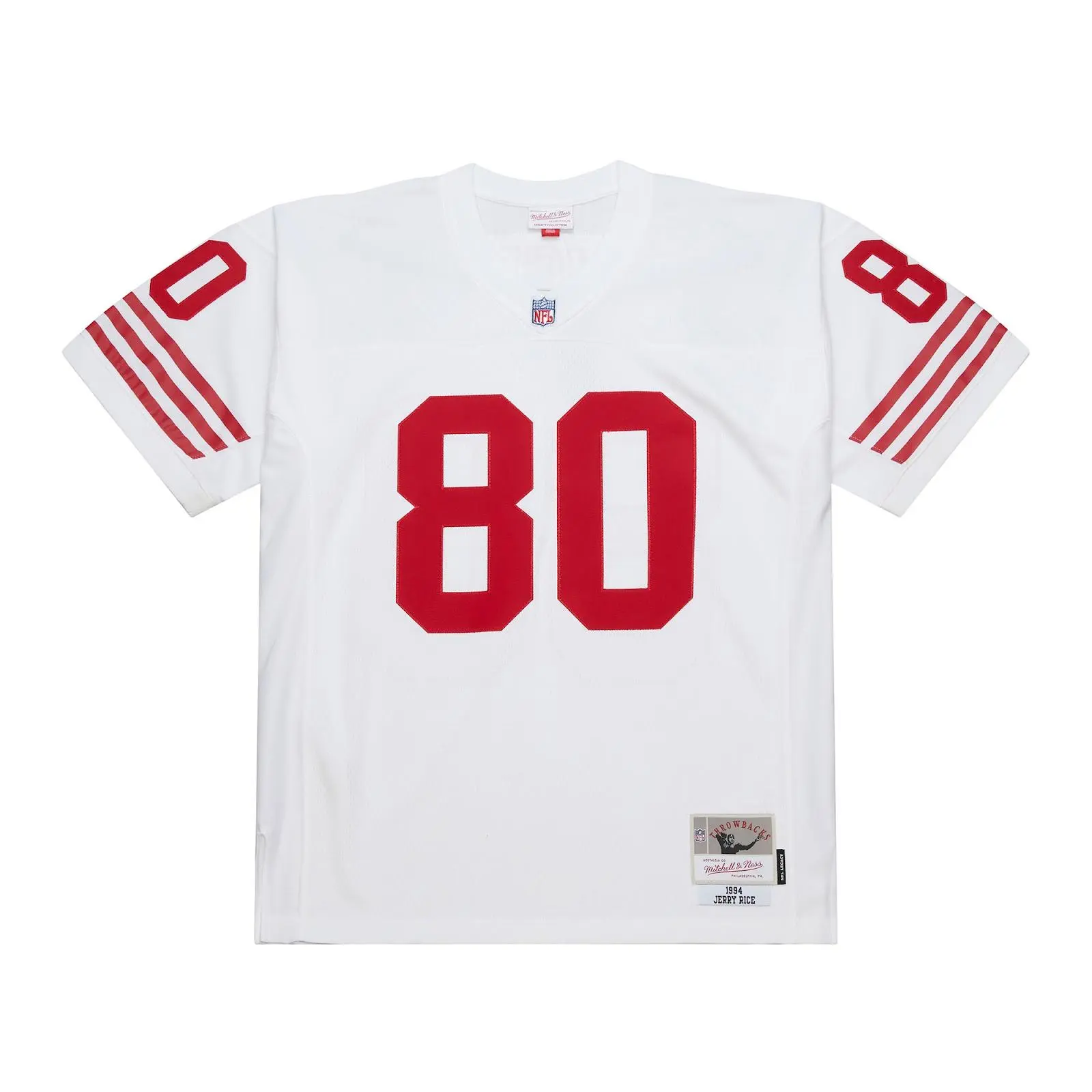 Jerry Rice San Francisco 49ers 1994 White Legacy Jersey NFL Throwback Mitchell & Ness