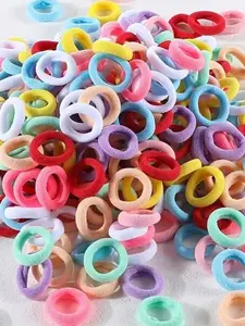 Women Hair Accessories Elastic Rubber Bands Ponytail Holders, Stretchy Nylon Headwear Plain Design All Season Use Scrunchie