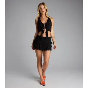 Sensational Match Ruffle Mini Skort