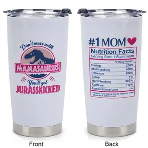 Mamasaurus Funny Mom Tumbler 20oz Double Wall Insulated Stainless Steel Cup with Jurassic Design Perfect Christmas & Thanksgiving Gift for Mom Trendy Cute Reusable Vacuum Insulated Drinkware Flasks Portable Water Bottles Mug Bottled WR3W