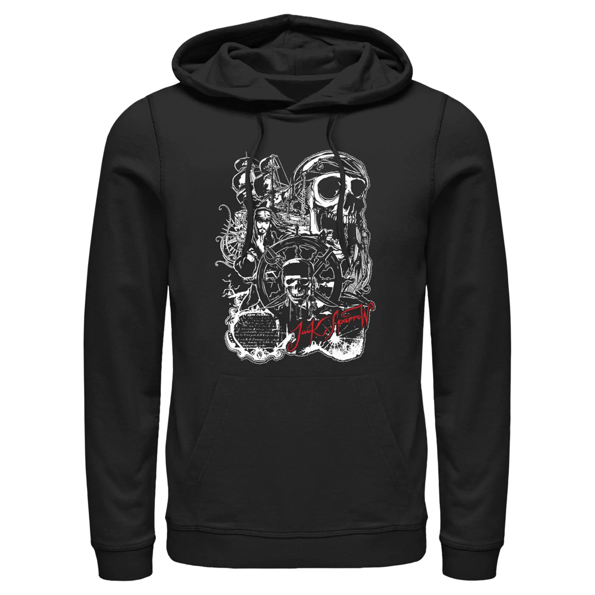 Men's Pirates of the Caribbean: Curse of the Black Pearl Jack Sparrow Icons Pull Over Hoodie