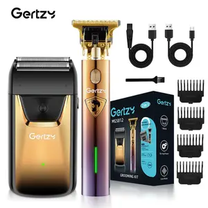Gertzy Electric Hair Trimmer Set, Hair Clippers Set, Portable Rechargeable Grooming Kit, Men's Professional Haircut Tools, Father's Day Christmas Gift