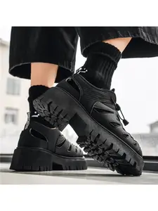 Summer Men 's Shoes, Wearing Thick Sole Headed Sandals Breathable Comfort Lazy Cave Shoes