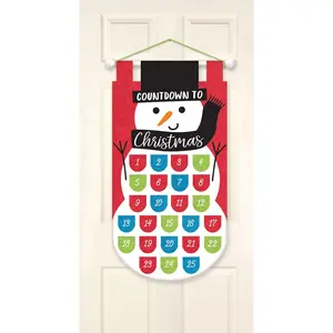 Felt Snowman Advent Calendar - Christmas Countdown Decoration