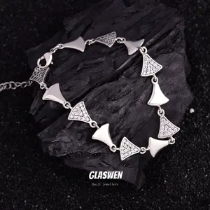 GLASWEN Elegant Colorful Crystal Star Thai Silver Ladies Jewelry Sets for Women Necklace Bracelet New Year Gifts