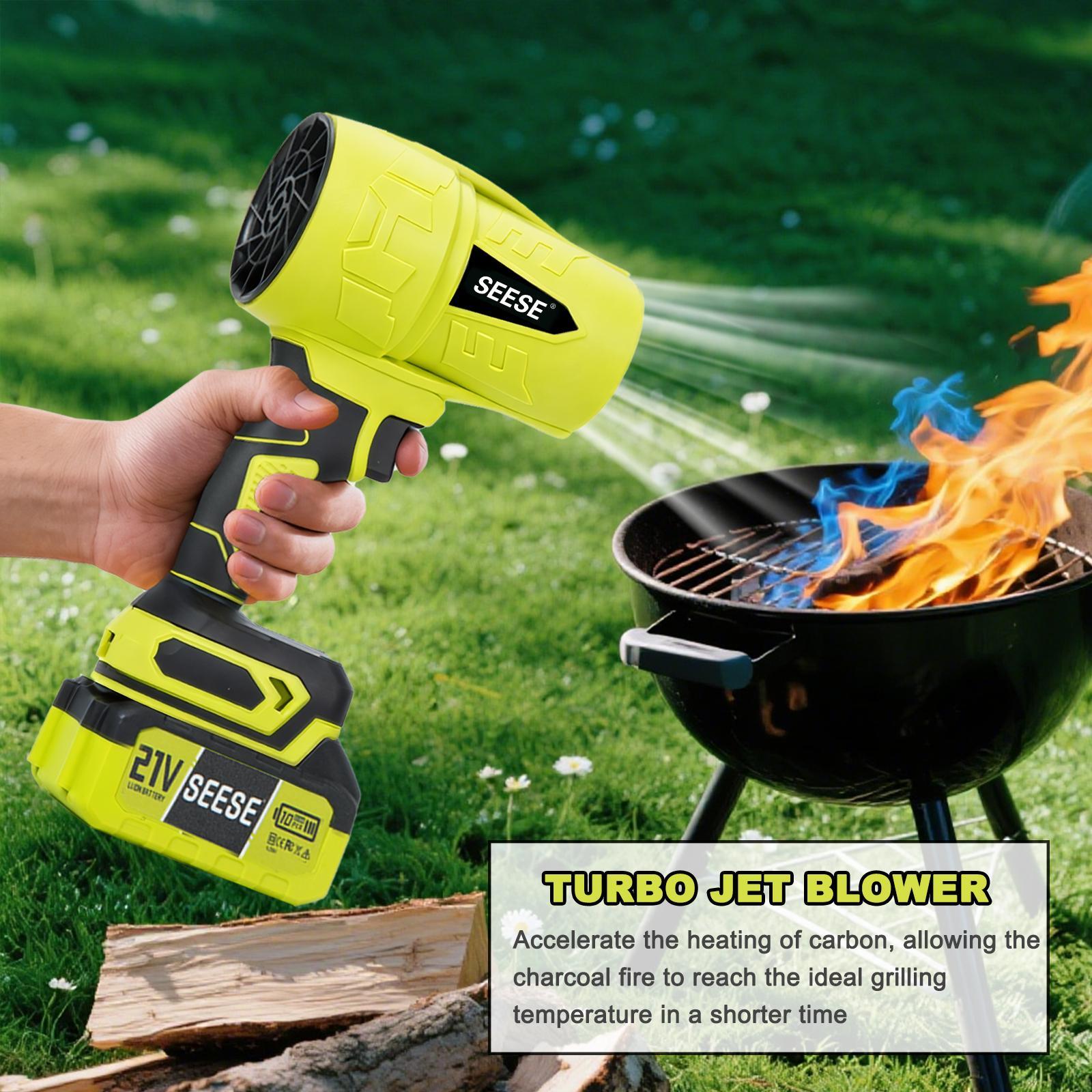 SEESE Turbo Jet Leaf Blower,Cordless Leaf Blower, Violent Turbo Fan, Pure Copper Motor,Car Drying After Wash, Handheld Snow Blower,Cordless Turbo Power Air Duster,Home Improve,Garden Mainte Holiday gifts