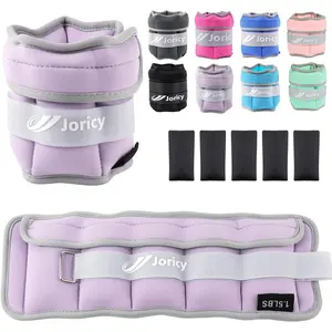 Adjustable Ankle Weights for Women Men Kids 1/2/3/4/5/6/8/10/12/20 LBS 1 Pair Wrist Leg Arm Weights with Removable Weight Strength Training Weight for Walking Running Fitness Physical Therapy JORICY