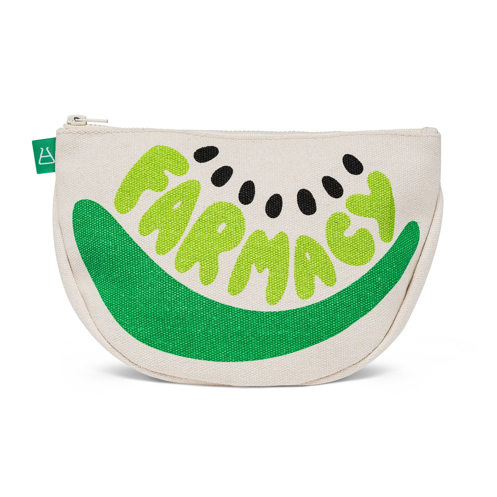 Farmacy Fruit Slice Essentials Pouch - Canvas Makeup Pouch for Purse, Cosmetic Travel Bags with Fun Print