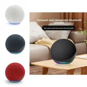 Portable Bluetooth 5.3 Mini Compact Wireless Speaker - Spherical Smart RGB Multi-Color Audio Device with ABS Subwoofer Deep Sound Stereo, Microphone, Alexa Compatibility, Card & USB Connection, USB-Powered Waterproof Multifunctional for Outdoor & Home Use