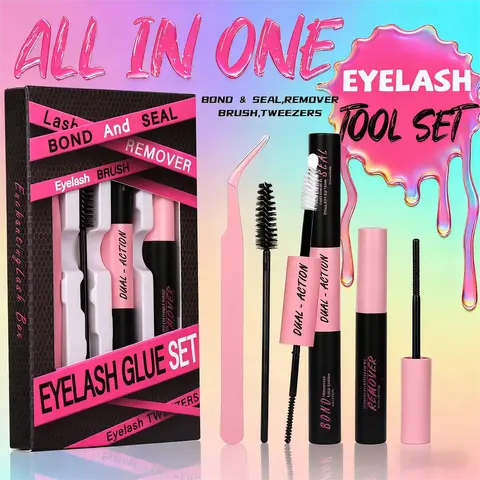 Lashes 2IN1 Bond & Seal Upgrade for Perfect Makeup Look springtok WaterProof Lashes for For Girl DIY Eyelash Extension at Home Makeup gift