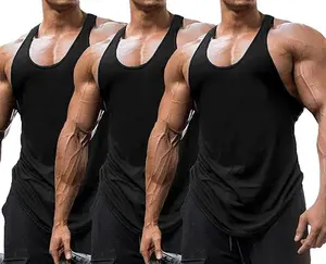 Men's Gym Workout Tank Tops Y-Back Muscle Tee Stringer Bodybuilding Sleeveless T-Shirts Ultra Soft Bodybuilding Tank Top for Gym Stringer Vest - Breathable & Stretch Fabric, Fitness & Casual Wear, Comfort Fit for Bodybuilders & Athletes Gym Apparel 2026