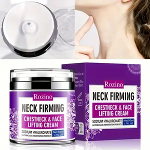 ROZINO Multi-Action Lifting Firming Cream 50ml For Neck Chest Face Hyaluronic Acid Deep Moisturizing Improves Fine Lines Firms Skin Overnight Skin Emergency Care Lightweight Non-Greasy Revitalizes Youthful Glow