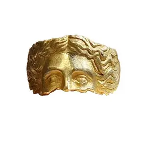 POPILY Half Face Ring Fashionable Personalized Sculpture Open Couple Ring Custom Jewelry with Manufacturer Warranty