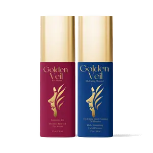 Golden Veil Refresh & Brighten Duo - Hydrating Serum & Cleanser for Gentle Skin Care, Moisturizing Formula