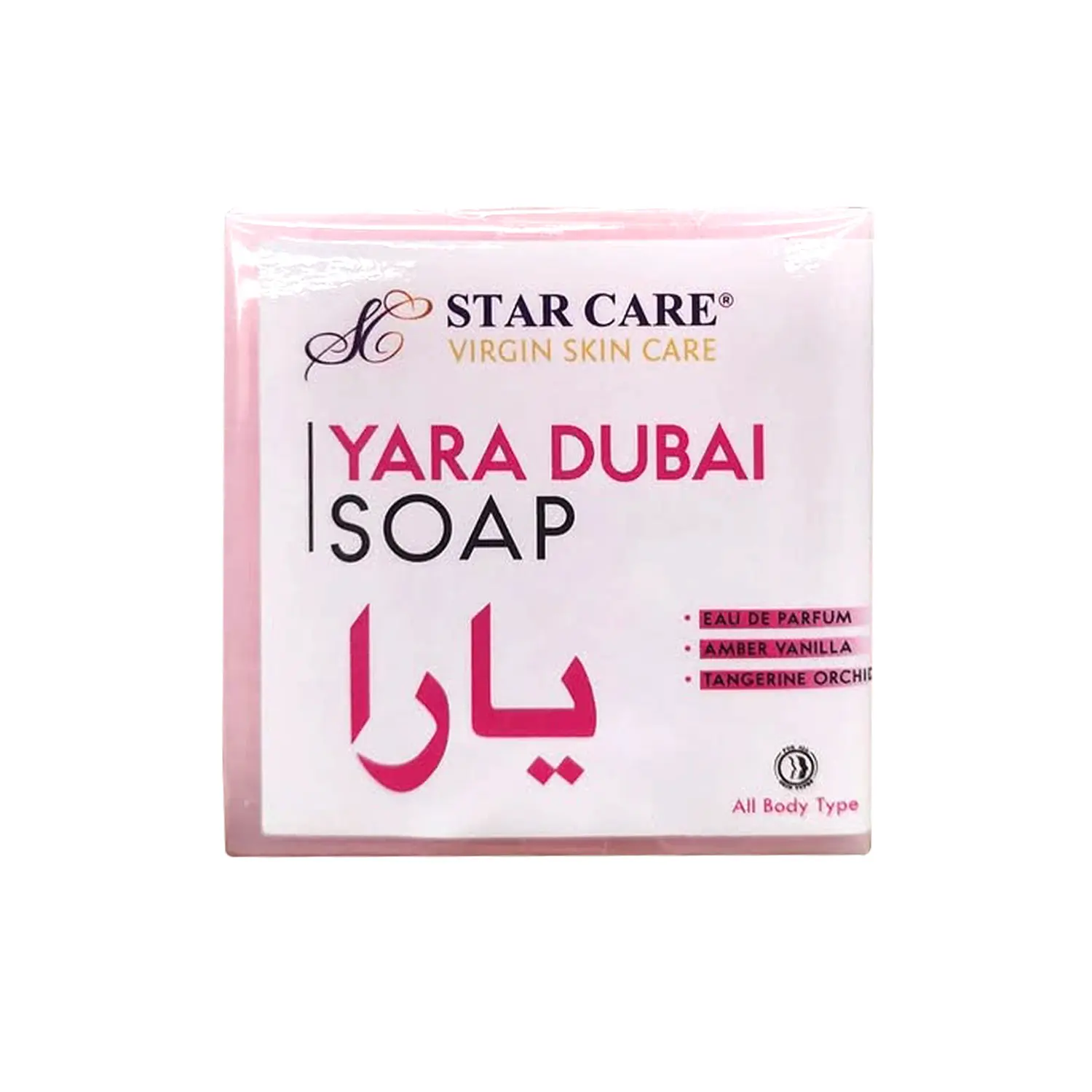 Star Care Yara Dubai Scented Bar Soap, Hydrating Daily Cleanser with Moisturizing Formula for Face and Body, For All Skin Types, 3.5oz (100g), Fragrance, Body Care, Aroma, Smooth, Gentle, Coconut Oil