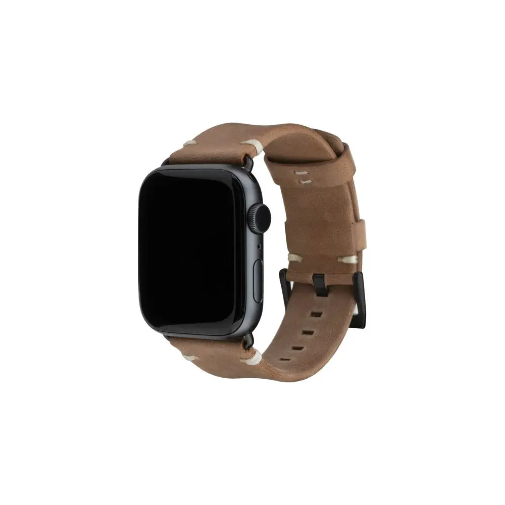 Andar Full-Grain Leather Smartwatch Strap - Premium Wearable Tech Accessory with Classic Buckle, Replacement Band for Series 1-9 & Ultra Smartwatches, Develops Rich Patina, Includes Manufacturer Warranty, Wearable Accessories, Tech Accessories