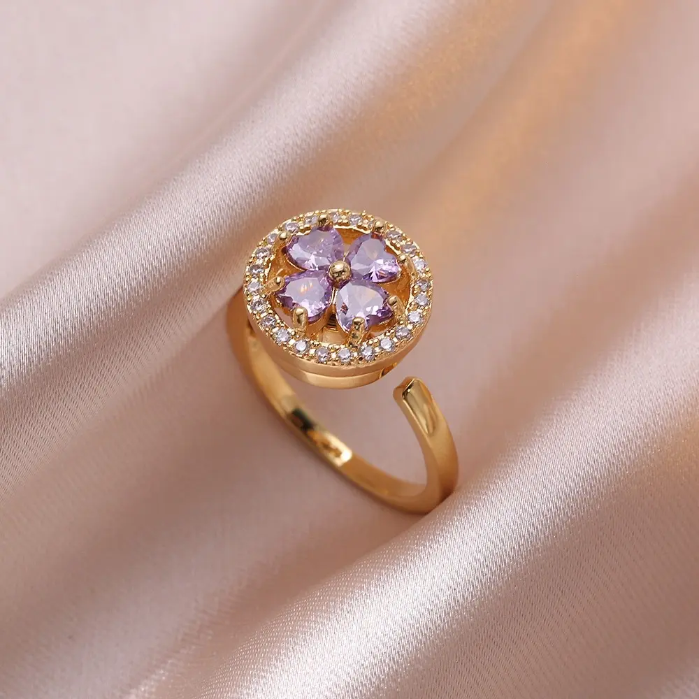 J0011 Gold Purple Ring