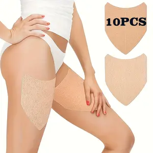 10pcs Anti Friction Thigh Patch - Invisible Zipper Lining for Men and Women, Comfortable Protection, Thigh Friction Reduction, Ideal Choice for Summer Activities | Seamless Thigh Support | Sewing Fabric Gasket, Thigh Buffer