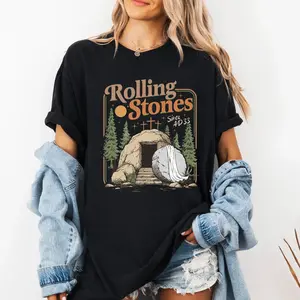Christian Easter Rolling Stones Shirt, Retro Easter ,Christian Jesus Shirt ,Vintage Since AD 33 Shirt, Jesus Christian Shirt