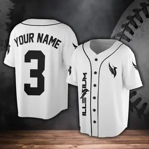 Custom Name Illenium Music Baseball Jersey – DJ Live World Tour 2026 Shirt, EDM Festival Outfit, Personalized Button-Up Jersey, Unisex Streetwear Oversized Fit