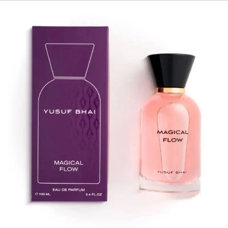 Magical Flow Eau de Parfum Unisex Wear - 100ml (3.4 fl oz) Aromatic Fruity Fragrance with Fresh Floral, Watermelon, Kiwi, Rhubarb, Rose & Jasmine Notes, Musk Finish, Glass Bottle