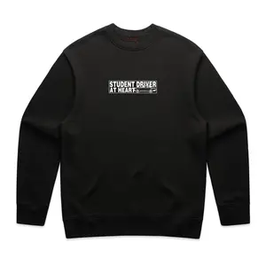 Student Driver at Heart | Black Crew Neck
