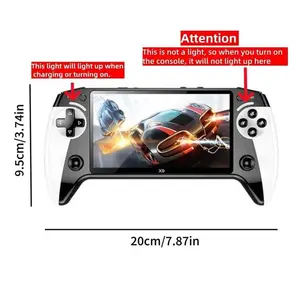 Handheld game console (x9) with HD screen, 3500 retro arcade games, portable, suitable for home and travel use