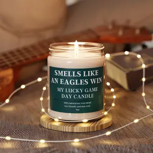 Smells Like An Eagles Win Candle, Football Candle, Fan , family gift 9oz Fan Christmas Birthday Gift