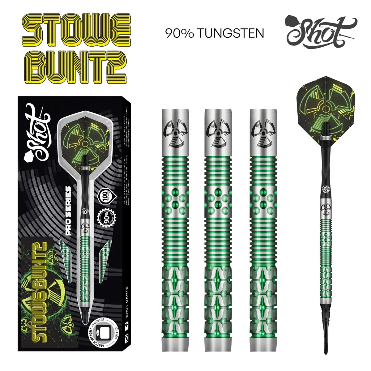 Shot Darts Pro Series – Stowe Buntz 2.0 Soft Tip Dart Set - 21g
