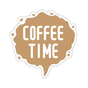 Coffee Time Kiss-Cut Stickers