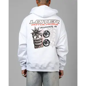 Loiter Summer Motocross Premium Hoodie White
