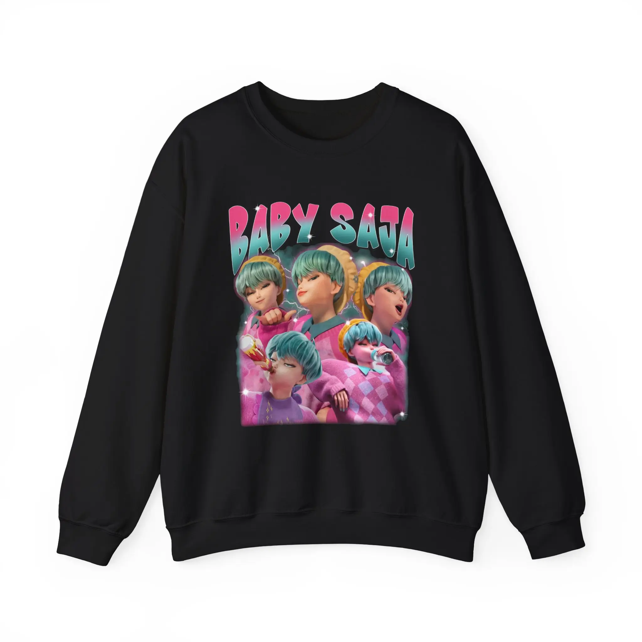 Baby Saja Sweatshirt, Cozy Unisex Crewneck, Trendy Gift for Fans, Comfortable Pullover, Perfect for Everyday Wear, Casual Streetwear