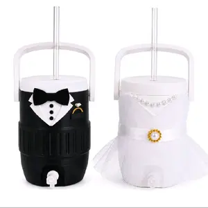 Bride & Groom 12oz Can Koozie Set | Wedding Drink Holder | Bridal Shower Can Cooler | Reusable Wedding Beverage Sleeve | Decorative Novelty Drink Holders | Event Accessories