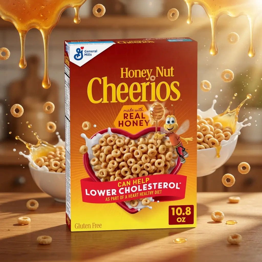 Honey Nut Cheerios, Heart Healthy Gluten Free Breakfast Cereal with Whole Grain Oats, 10.8 oz