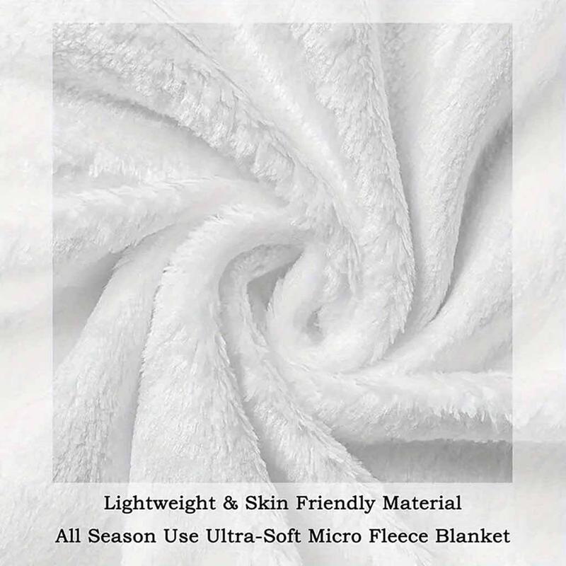 Fantasy Unicorn Flannel Fleece Throw Blanket Elegant White Horse Rose Floral HD Print Mystical Aesthetic Ultra Soft Non Shedding Warm Cozy Sofa Bedroom Living Room Decor Gift