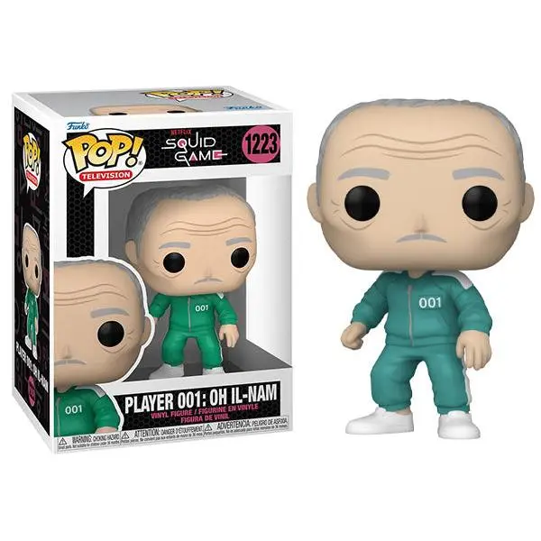 Funko Pop! Squid Game Player 001 - Oh Il-Nam #1223 New Officially Licensed Standard Size 4 in Vinyl Figurine, Display Collectible with PopShield Protector