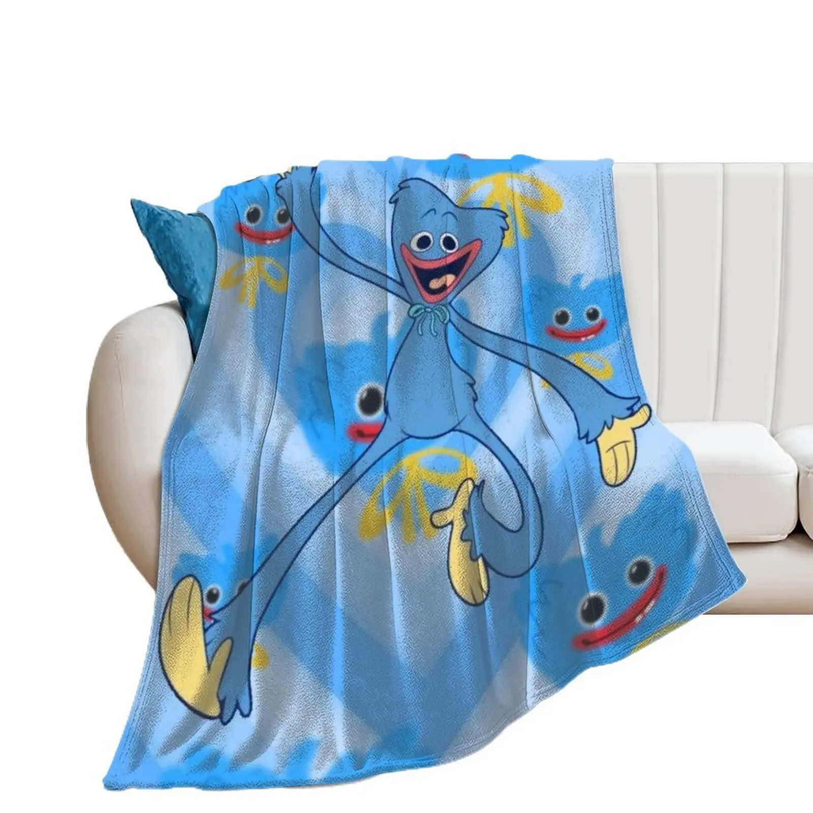 Halloween Gifts Blanket Poppy Playtime Blanket Warm for Sofa Bed Girls Boys Air Conditioning Blanket