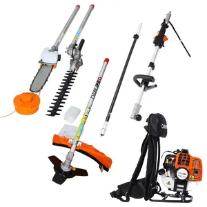 Backpack Weedeater, 4-in-1 Backpack String Trimmer Weed Eater, 52CC 2-Cycle Multi Garden Tools with Gas Pole Saw, Hedge Trimmer, Grass Trimmer Brush Cutter EPA, Lawn Mower Weed Wacker Edger for Yard