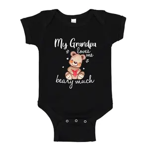 My Grandpa Loves Me Beary Much Baby One Piece Bodysuit Or Toddler Shirt Grandpa Baby Gift for Baby Boy or Girl, Grandpa Permanency Announcement, Fathers Day Gift