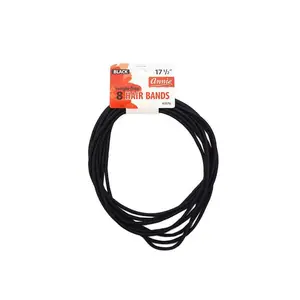 Annie #3376 Tangle Free Black Hair Bands 17 1/2" 8 ct