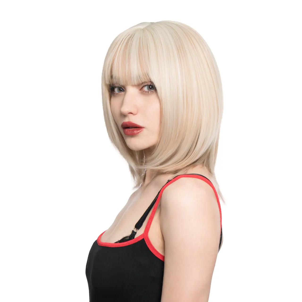13-Inch Beach Blonde (Dirty Blonde Underlights) Subtle Layered Straight Synthetic Wig | 【Heat Resistant】【Cap Included】 | 53FSGB