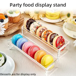 Party Macaron & Cookie Display Stand, Perfect for Weddings, Birthdays & Parties | Minimalist Food Display Rack for Restaurant Gatherings