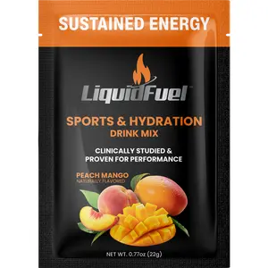 Liquid Fuel Sports Hydration Drink Mix Peach Mango 8 ct. Box Beverage Energy