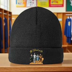 S&T 1 Piece<The Wizard of Oz> Iconic Character Knitted Style Brimless Hat - Dorothy, Scarecrow, Tin Man, and Cowardly Lion Patterns, Red/Yellow/Green/Brown, Unisex All-Season Casual Wear and Adult Masquerade Accessories, Men's Hat, Funny Costume