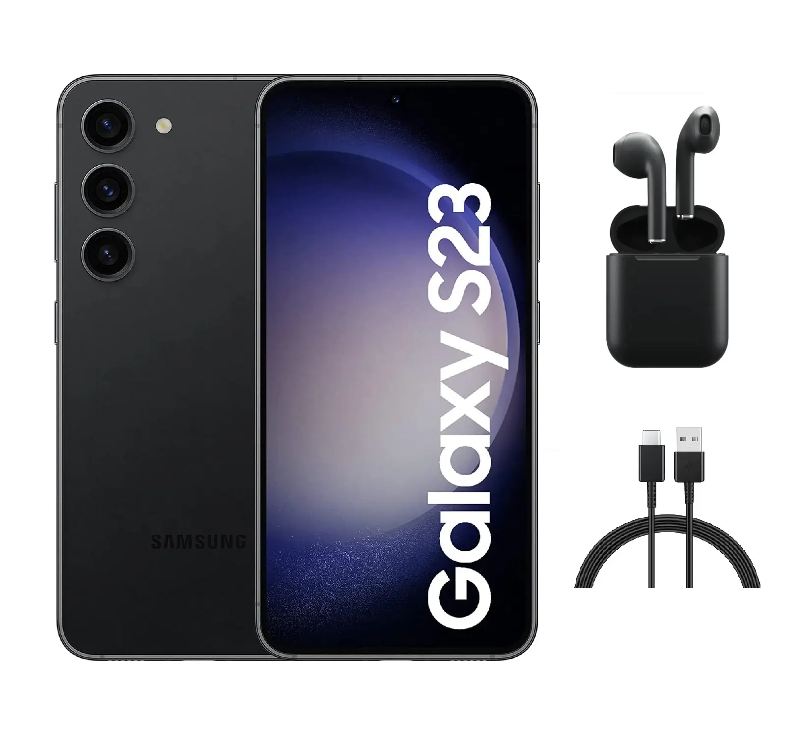 Refurbished Samsung Galaxy S23 5G (Fully Unlocked) S911U Acceptable Condition with Wireless Earbuds & 1 Year Warranty