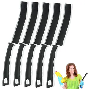 5 Pack Crevice Cleaning Brushes - Long Handle Narrow Gap Scrub Brushes for Deep Cleaning Tile Lines & Window Tracks