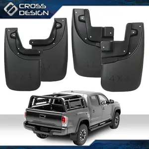 CROSSDESIGN Fit For Toyota Tacoma Mud Flaps Splash Guards 05-15 Front Rear Molded Mudguards