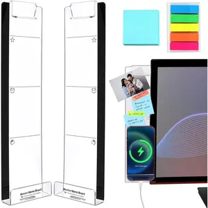 Memo Board, 2 count Multifunction Sticky Note Holder for  Screen,    Memo Board, Office Desk Accessories,  Sticky Note Holder with Sticky Notes