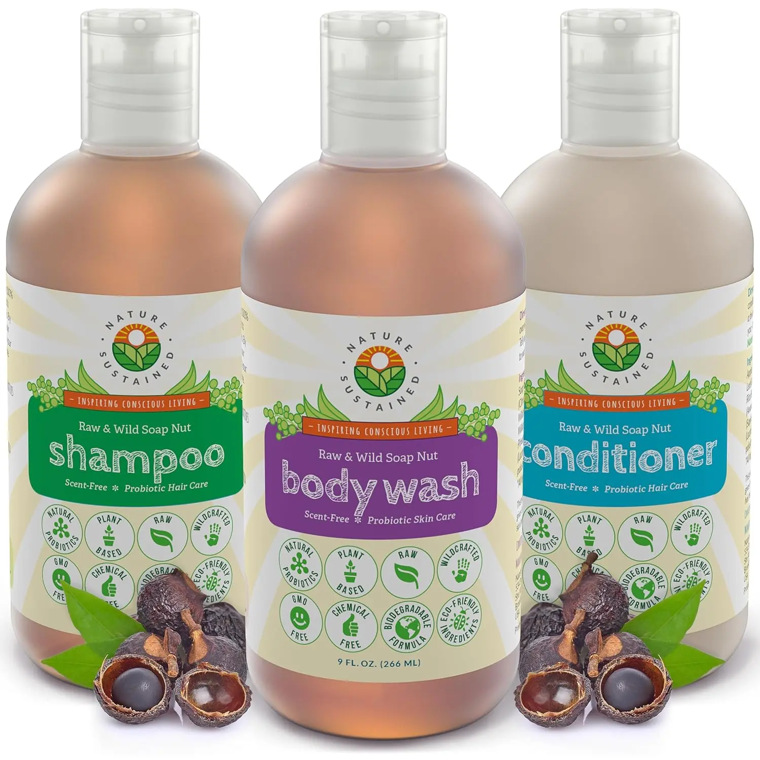 Nature Sustained Shampoo, Conditioner & Body Wash Bundles