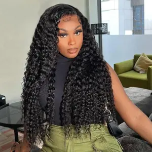 Wiggins Hair Deep Wave 13X4 Lace Front Wigs Deep Parting Space Lace Frontal Wigs Human Hair Pre-Plucked Hairline